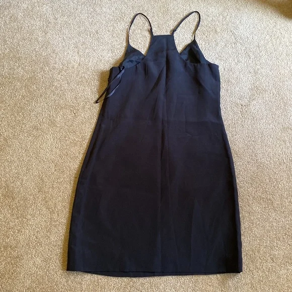 J. Crew black dress 2 mini spaghetti strap sleeveless little black dress LBD - Picture 5 of 7